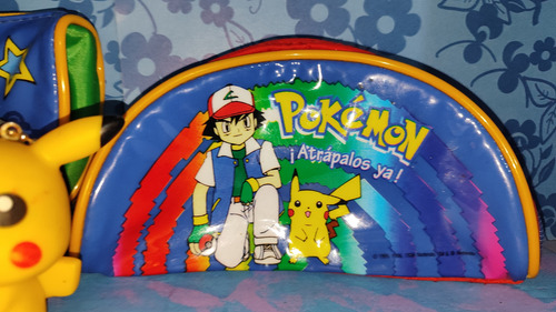 Figura Pikachu Y Lapiceras Pokémon Ash Vintage (Usado)