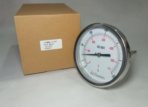 comprar Termómetro Bimetálico -20 A 300 °c\u002Ff Dial 4  Bulbo 6  Acero 