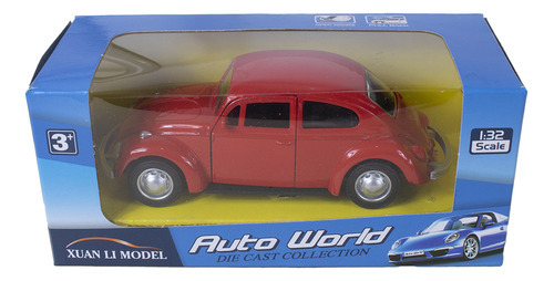 Fusca Gl 1982 Miniatura De Ferro Colecionador Fricção Coleçã Cor Vermelho