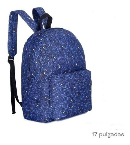 Mochila Urbana Escolar Reforzada Estampada Lona Cordura 17p