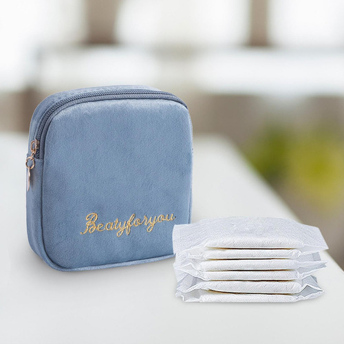 Para 0 Bolsa De Almacenamiento De Toallas Sanitarias, Azul