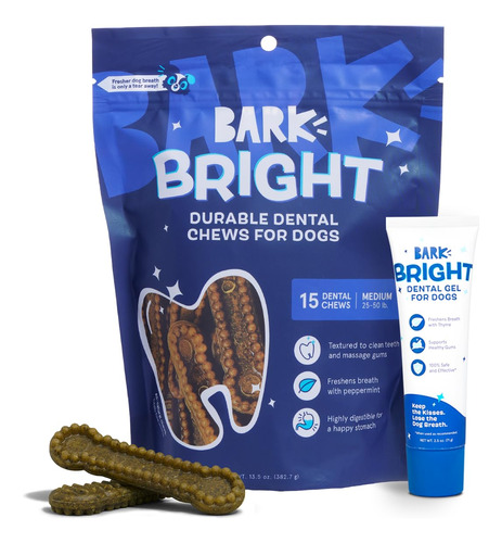 Kit De Masticación Dental Bark Bright, Tratamiento De Cepill