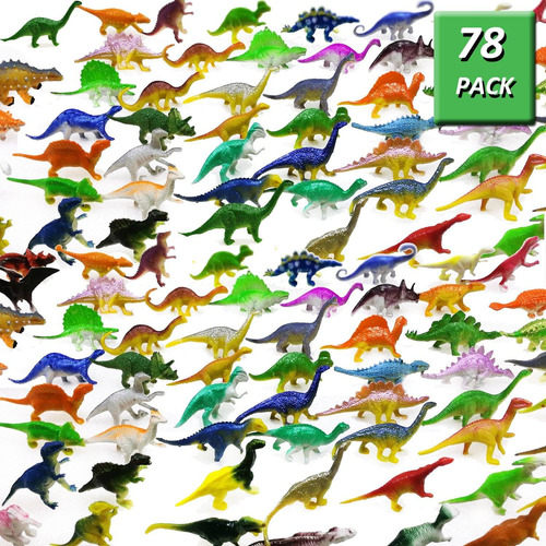 Paquete De 78 Mini Juguetes De Figuras De Dinosaurio, Juego