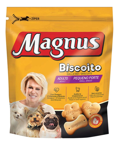 Petisco Biscoito Magnus Croc Para Cães Pequeno Porte 400g