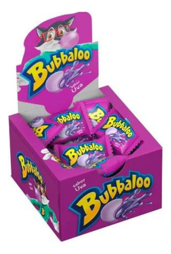 Chicle Bubbaloo Uva - Adams 60un