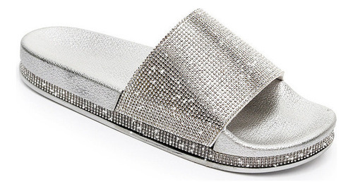Zapatillas Estilo Diamantes De Imitación Y Sandalias De Suel