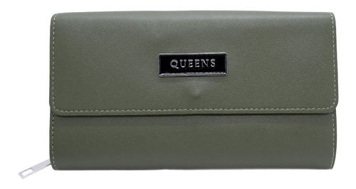 Queens Billetera Mujer Cuero Sintético Urbana Qw19 Negro