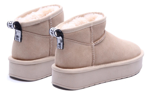 Botas Mujer Urban Cow Pander Pantubotas Con Corderito Bajas