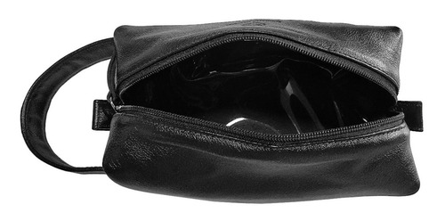 Imagem 5 de 5 de Necessaire 100% Couro Legitimo Forro Impermeável