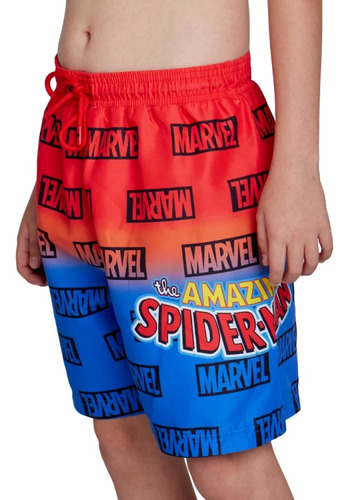 Traje De Baño Bermuda Nadar Short Spiderman Niño 1197267