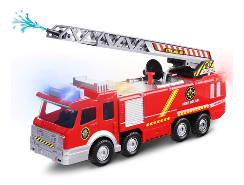Camión De Bomberos Eléctrico Con Rociador De Agua Para Niños
