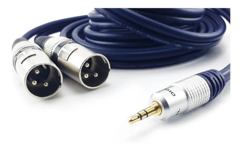 Trs 3.5mm A 2 Xlr Macho. Extención Cable Convertidor, 