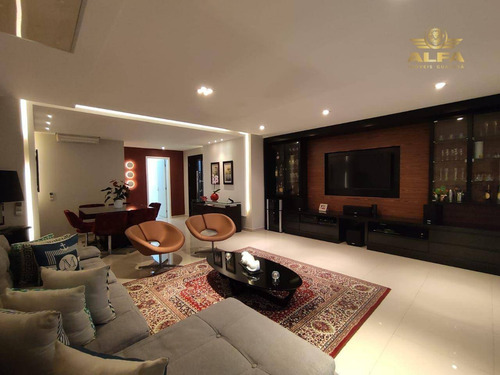 Imagem 8 de 30 de Apartamento De Frente Para O Mar Na Praia Da Enseada Com 4 Dormitórios, Varanda Gourmet, Prédio Com Lazer E 3 Vagas, Guarujá. - Ap1499