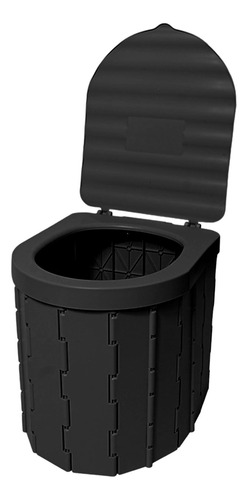 Inodoro Portátil Para Camping, Cubo Plegable Para Negro