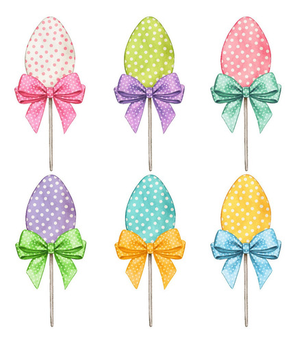 Clipart Paletas De Huevos De Pascua Acuarela Easter