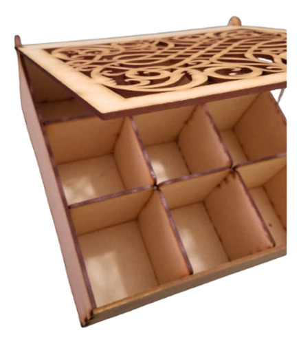 Caja De  Te  21,5*21,5*8 De Alto   Elija El Color  Mdf Calado