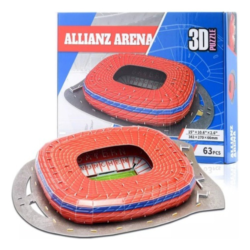 Rompecabezas Puzzle 3d Estadio Futbol  Allianz Arena Bayern 