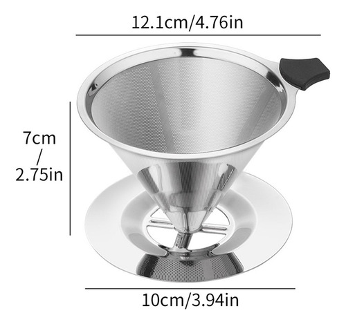 Filtro De Café Em Aço Inoxidável, Filtro De Café Pequeno
