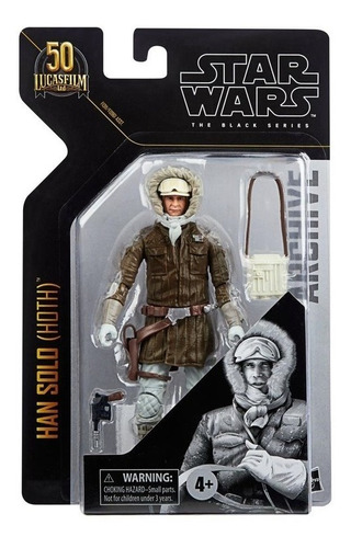 Figura De Accion Han Solo Hoth Archive Star Wars Black Serie