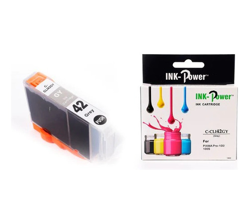 Tinta Cli-42 Gy Gris Compatible Con Pixma Pro-100 Y Pro-100s