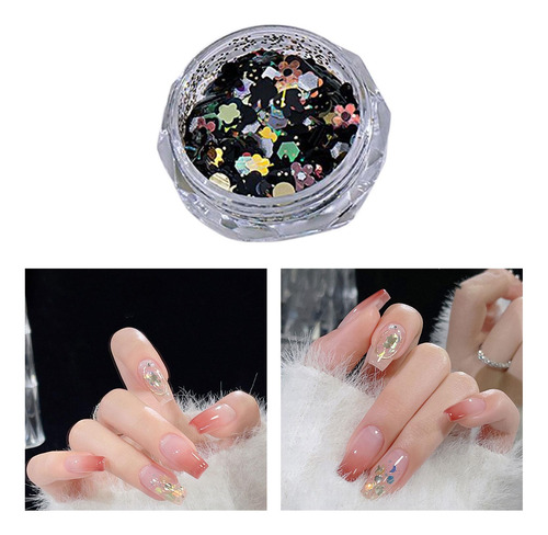 Nail Glitter Sequins Nail Art Diseño De Uñas Para Puesta