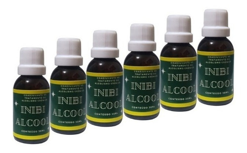 Kit completo Inhibi Alcohol From The Will To Drink, 6 botellas, sabor neutro