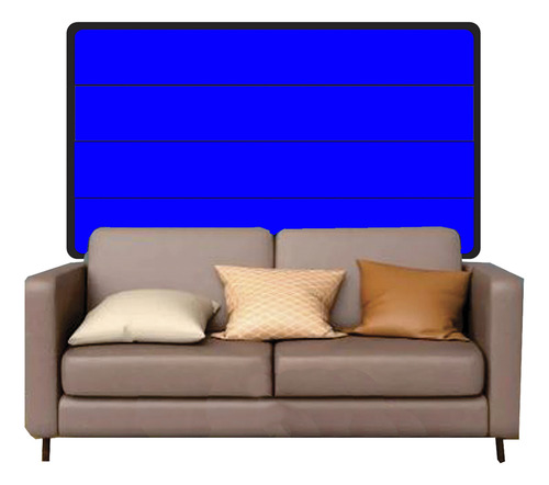 Cortina Termo Acústica Blackout Confort 1,00x1,20 Azul Royal
