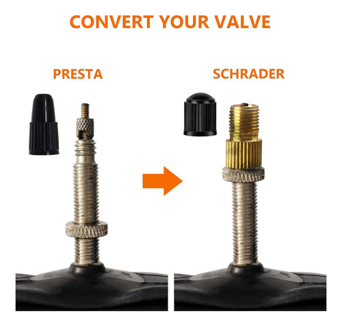5 Adaptadores De Latón Válvula Francesa(presta) - (schrader)