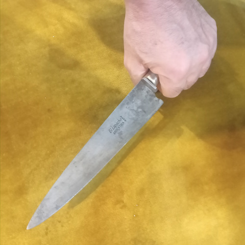 Cuchillo Antiguo El Lapacho Boro 31,7cm Facon Criollo Acero Negro (Usado)