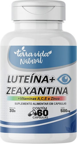 Luteína + Zeaxantina 60 Cápsulas + Vitaminas A, C, E E Zinco