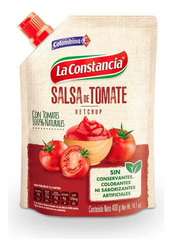 Salsa Tomate Bolsa 400g Constancia - g