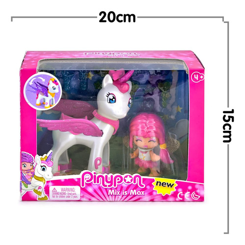 Figura Pinypon Muñeca Con Unicornio Volador Original