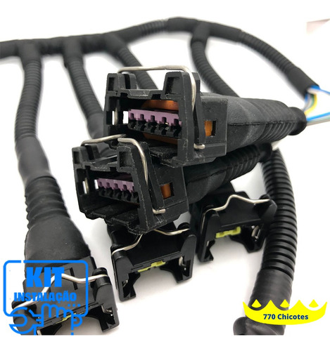 Chicote Bico Injetor Gol 1.8 Mi Ap 97 A 02 Com Capa