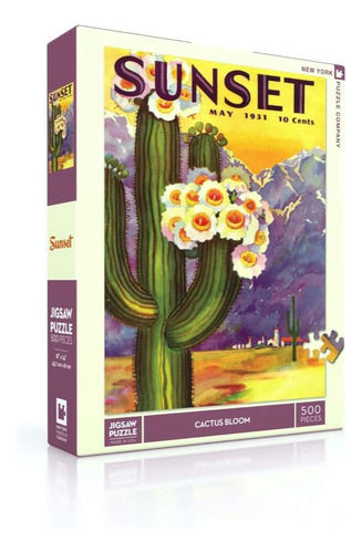 New York Puzzle Company - Sunset Cactus Blooms - Rompecabeza