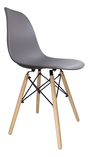 Cadeira Eames Wood Design Eiffel Sala Quarto Manicure Preto Estrutura Da Cadeira Chumbo