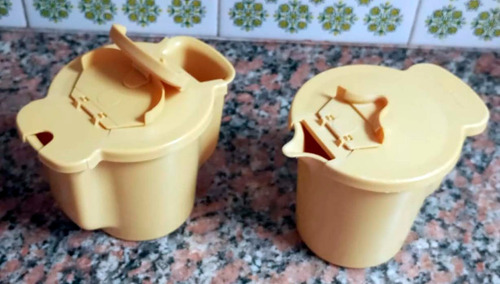 Tupperware Azucarera Y Yerbera Original Lote X2 Amarillo