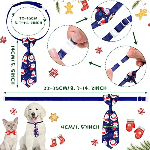 Conjunto De 86 Lazos Perros Navidad, Incluye 6 Pañuelo...