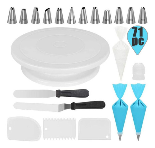 . 71 Kit De Decoración De Pasteles Con Plato Giratorio Para