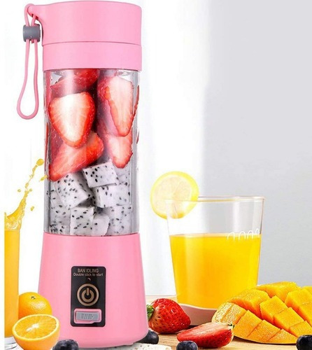 Batidora Licuadora Juguera Portatil Usb Recargable Rosa