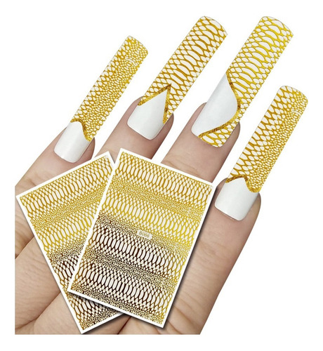 Mj Adhesivo De Uñas R Con Diseño De Serpiente, 12 Colores,