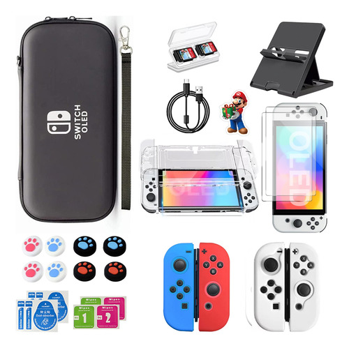 Kit De Accesorios Funda Para Nintendo Switch Oled Estuche