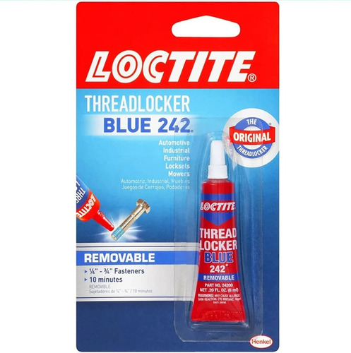 Fijador Traba Rosca Tornillo Loctite 242 Azul U S A