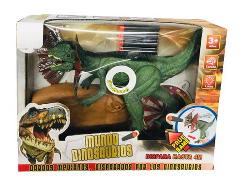 Dinosaurio Lanza Dardos Con Luz Y Sonido 31x9x28 Cm