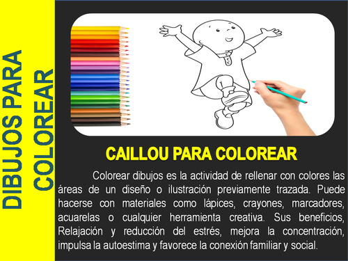 Caillou Libro Imprimir Colorear Pintar