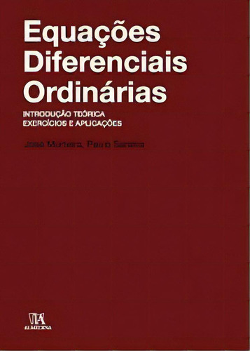 Equações Diferenciais Ordinárias, De Saraiva, Paulo. Editora Almedina Em Português