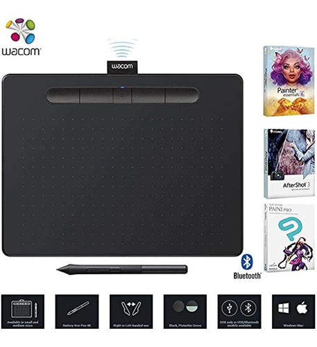 Wacom Ctl6100wlk0 Intuos Creative Pen Tablet Bluetooth