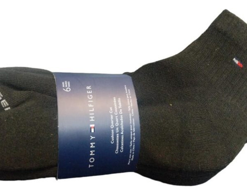 Pack 6 Calcetas Cortas Hombre Negras Cod. 4449 Negro Liso Unica