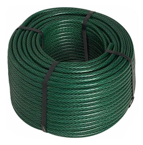 Manguera Para Jardin 1/2 100mts Reforzada Verde Nylon