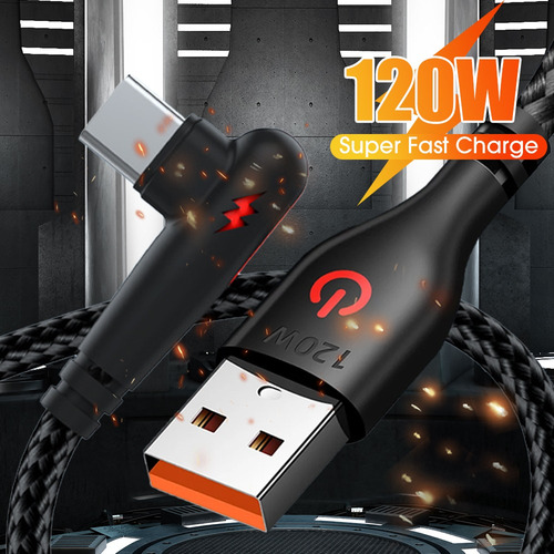 Cable Usb Tipo C De 90 Grados Cable De Datos De Carga Rápida