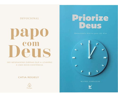 Kit Papo Com Deus: 365 Mensagens Diárias + Priorize Deus: Devocionais Diários Para 366 Dias, De Vários Autores., Vol. 1. Editorial Kit De Livros, Capa Mole, Edição 20230101 00:00:00 Em